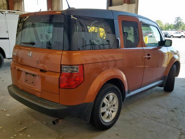 5J6YH28787L009167 - 2007 HONDA ELEMENT EX ORANGE photo 4