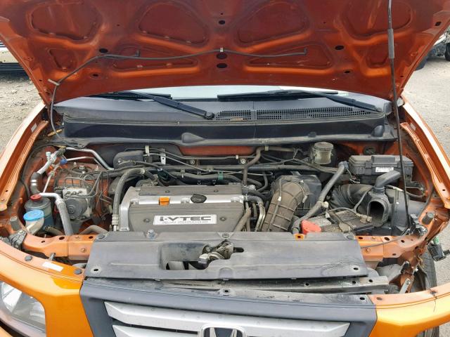 5J6YH28787L009167 - 2007 HONDA ELEMENT EX ORANGE photo 7