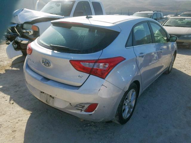 KMHD35LH8EU166513 - 2014 HYUNDAI ELANTRA GT SILVER photo 4