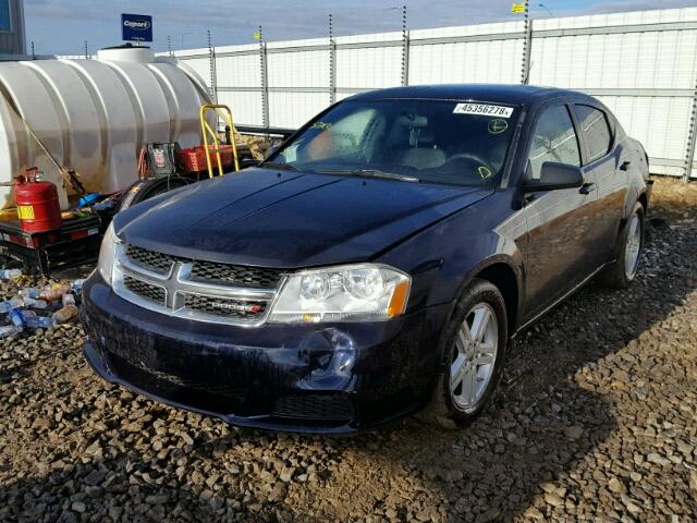 1B3BD4FB9BN506124 - 2011 DODGE AVENGER EX BLUE photo 2