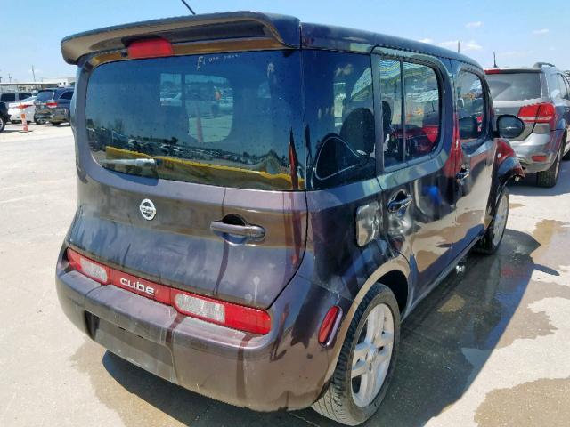 JN8AZ2KR3AT163506 - 2010 NISSAN CUBE BASE BURGUNDY photo 4