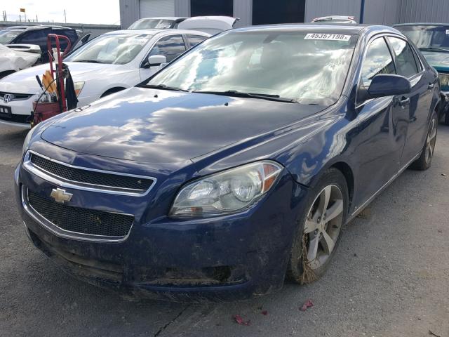 1G1ZJ57B29F196065 - 2009 CHEVROLET MALIBU 2LT BLUE photo 2