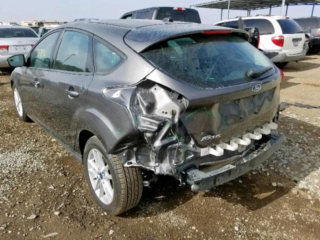 1FADP3K26FL318943 - 2015 FORD FOCUS SE GRAY photo 3