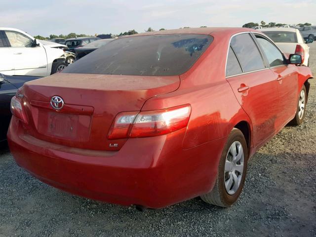 4T1BE46K39U378731 - 2009 TOYOTA CAMRY BASE RED photo 4