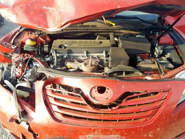 4T1BE46K39U378731 - 2009 TOYOTA CAMRY BASE RED photo 7
