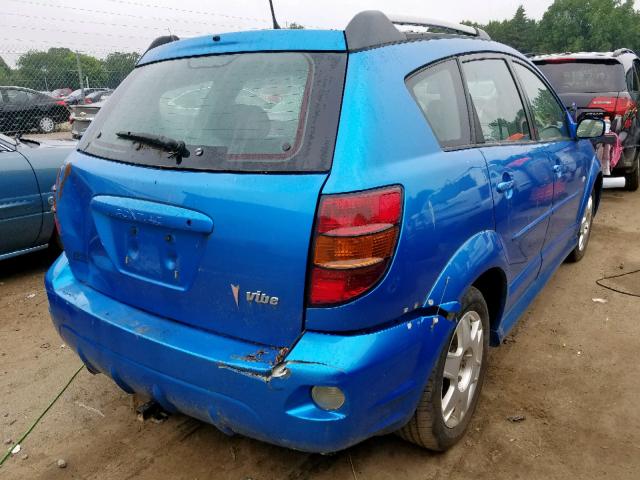 5Y2SL65867Z433510 - 2007 PONTIAC VIBE BLUE photo 4