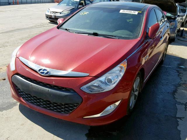 KMHEC4A41CA044766 - 2012 HYUNDAI SONATA HYB RED photo 2