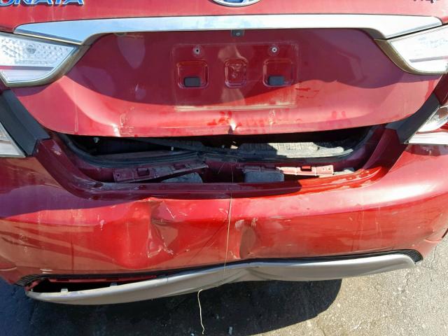 KMHEC4A41CA044766 - 2012 HYUNDAI SONATA HYB RED photo 9