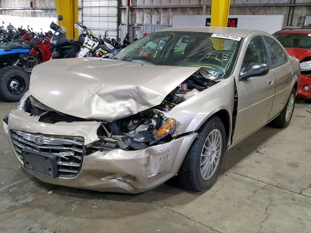 1C3EL56R04N392538 - 2004 CHRYSLER SEBRING LX TAN photo 2