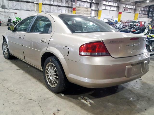 1C3EL56R04N392538 - 2004 CHRYSLER SEBRING LX TAN photo 3