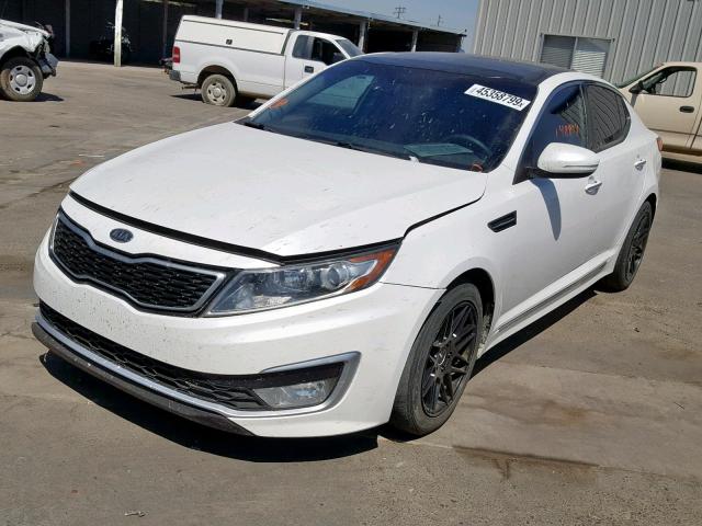 KNAGM4AD1B5000443 - 2011 KIA OPTIMA HYB WHITE photo 2