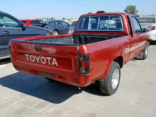JT4RN93P4S5115633 - 1995 TOYOTA PICKUP 1/2 RED photo 4