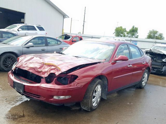 2G4WC532251322366 - 2005 BUICK LACROSSE C RED photo 2