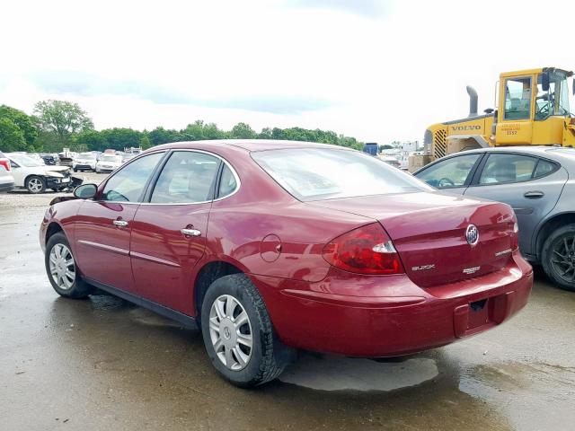 2G4WC532251322366 - 2005 BUICK LACROSSE C RED photo 3