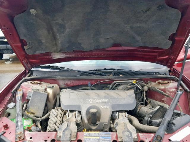 2G4WC532251322366 - 2005 BUICK LACROSSE C RED photo 7