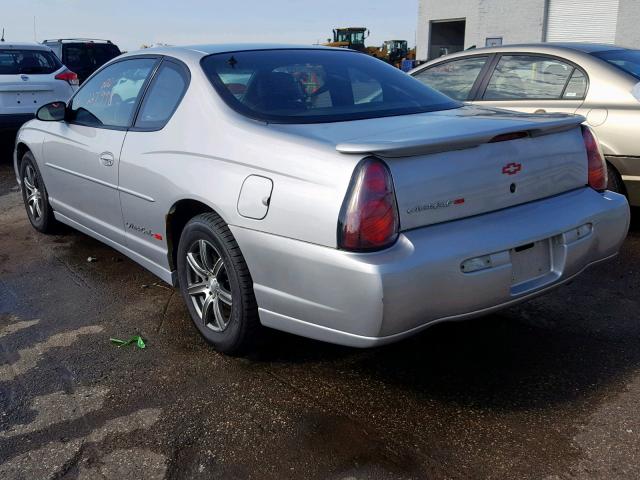 2G1WX15K919280510 - 2001 CHEVROLET MONTE CARL SILVER photo 3