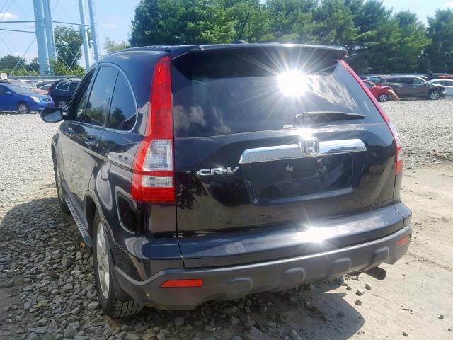 JHLRE48757C016837 - 2007 HONDA CR-V EXL BLACK photo 3