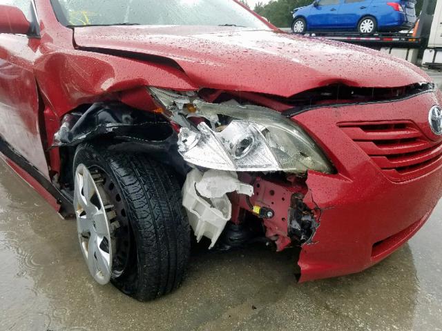 4T1BE46K37U076630 - 2007 TOYOTA CAMRY NEW RED photo 9