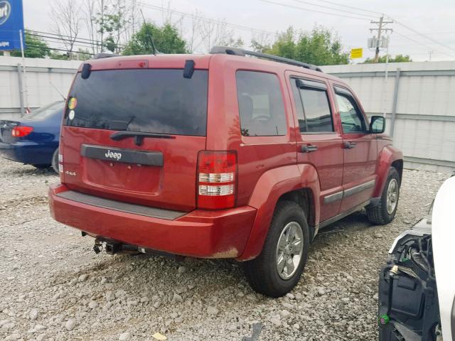 1J4PN2GK0BW520714 - 2011 JEEP LIBERTY SP RED photo 4