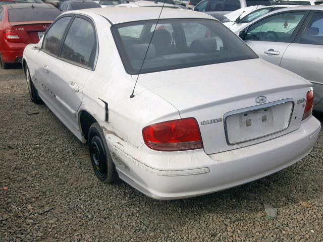 KMHWF25H83A733300 - 2003 HYUNDAI SONATA GL WHITE photo 3