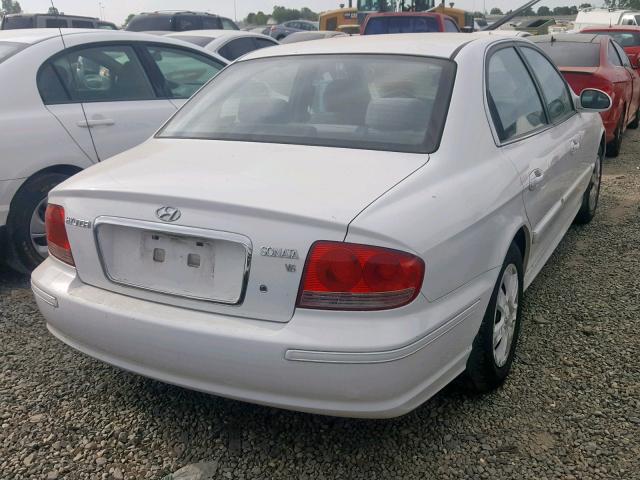 KMHWF25H83A733300 - 2003 HYUNDAI SONATA GL WHITE photo 4