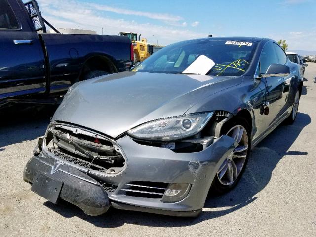 5YJSA1DN9DFP20552 - 2013 TESLA MODEL S رمادي صورة 2