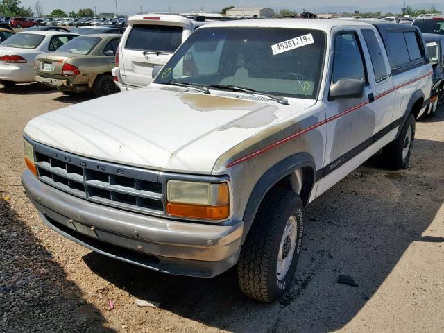 1B7GG23X7PS264278 - 1993 DODGE DAKOTA WHITE photo 2