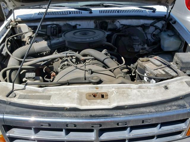 1B7GG23X7PS264278 - 1993 DODGE DAKOTA WHITE photo 7