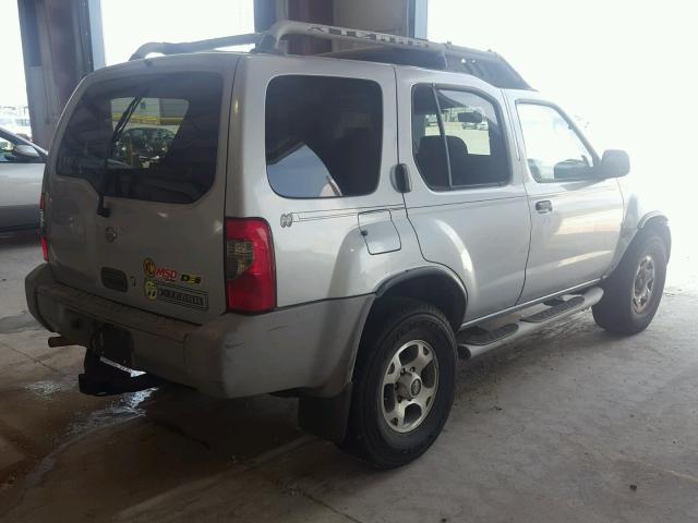 5N1ED28T81C502819 - 2001 NISSAN XTERRA XE SILVER photo 4