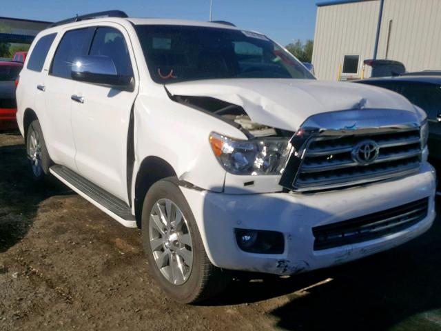 5TDJW5G12ES107411 - 2014 TOYOTA SEQUOIA LI WHITE photo 1