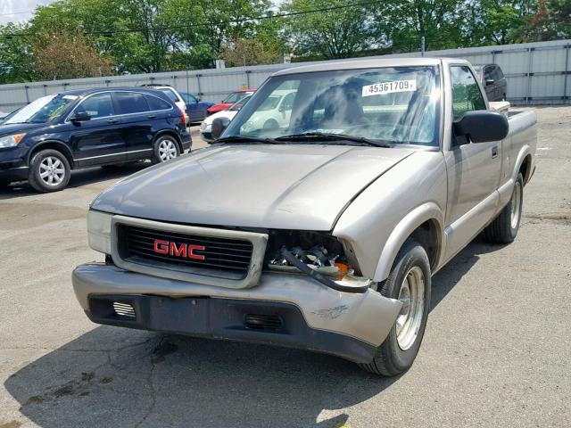 1GTCS14H538227378 - 2003 GMC SONOMA BEIGE photo 2