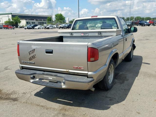 1GTCS14H538227378 - 2003 GMC SONOMA BEIGE photo 4