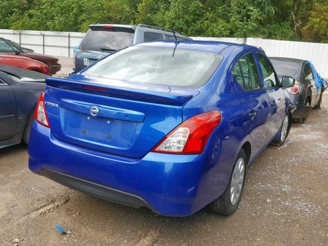 3N1CN7AP2GL908503 - 2016 NISSAN VERSA S BLUE photo 4