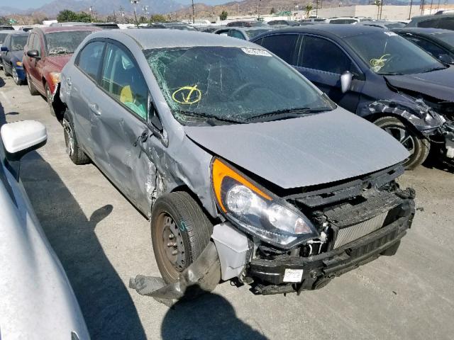 KNADN5A39E6352407 - 2014 KIA RIO EX SILVER photo 1