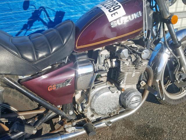 GS750E705824 - 1979 SUZUKI MOTORCYCLE MAROON photo 9