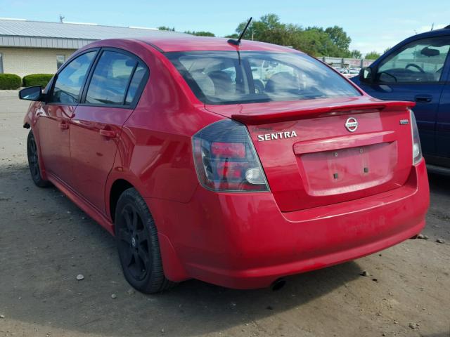 3N1AB6AP9CL741707 - 2012 NISSAN SENTRA 2.0 RED photo 3