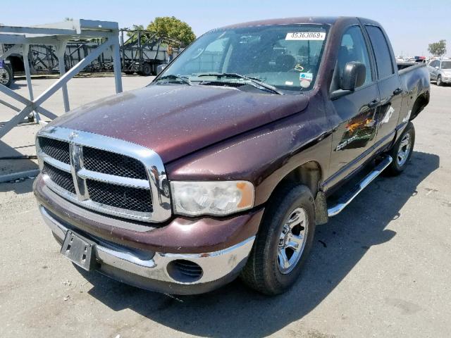 1D7HA18N74J282374 - 2004 DODGE RAM 1500 S BURGUNDY photo 2