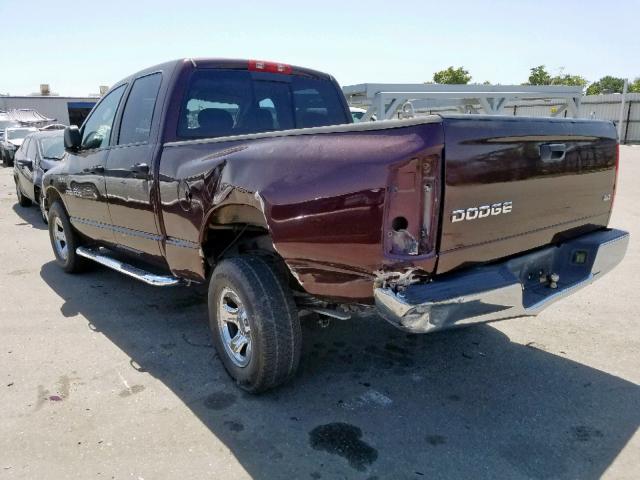 1D7HA18N74J282374 - 2004 DODGE RAM 1500 S BURGUNDY photo 3