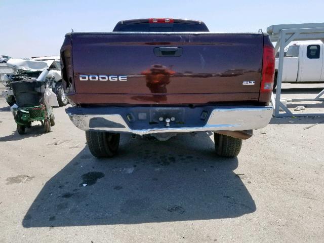 1D7HA18N74J282374 - 2004 DODGE RAM 1500 S BURGUNDY photo 9