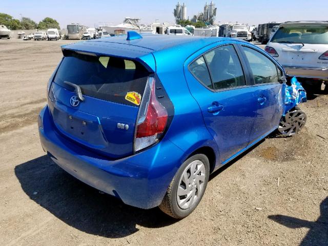 JTDKDTB31F1099341 - 2015 TOYOTA PRIUS C BLUE photo 4