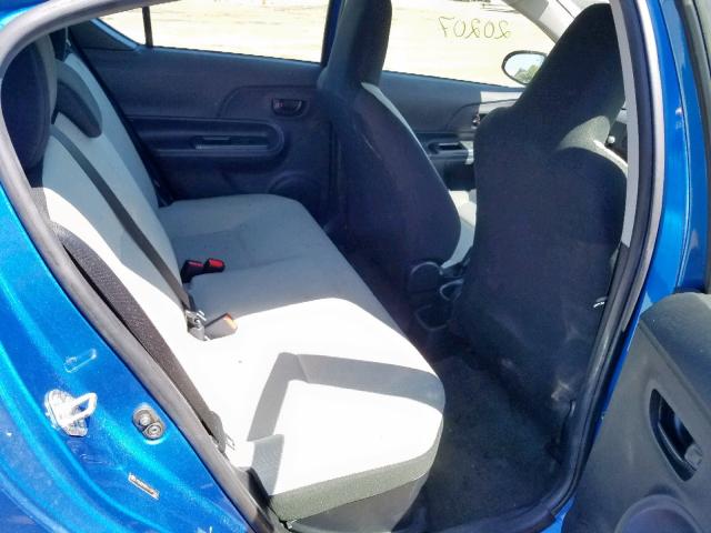 JTDKDTB31F1099341 - 2015 TOYOTA PRIUS C BLUE photo 6