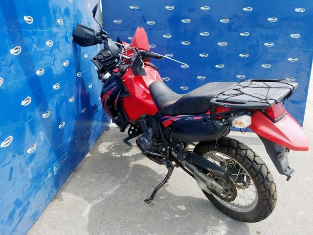 JKAKLEE169DA19041 - 2009 KAWASAKI KL650 E RED photo 3