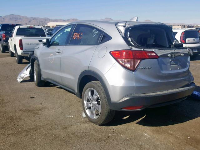 3CZRU6H5XGM758606 - 2016 HONDA HR-V EX SILVER photo 3