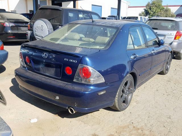 JTHBD192350099670 - 2005 LEXUS IS 300 BLUE photo 4