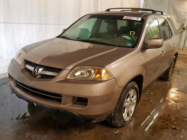 2HNYD18924H520065 - 2004 ACURA MDX TOURIN GOLD photo 2