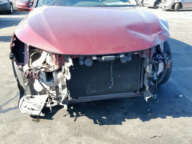 1HGCR2F84GA039370 - 2016 HONDA ACCORD EXL BURGUNDY photo 9