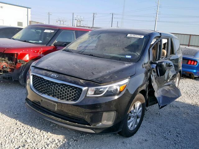 KNDMB5C1XG6111191 - 2016 KIA SEDONA LX BLACK photo 2