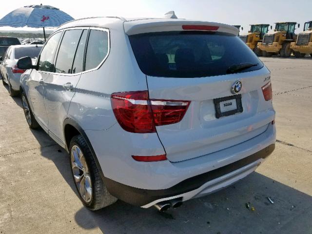 5UXWX9C52H0T01350 - 2017 BMW X3 XDRIVE2 WHITE photo 3