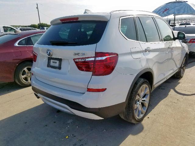 5UXWX9C52H0T01350 - 2017 BMW X3 XDRIVE2 WHITE photo 4