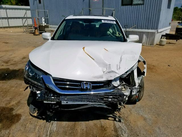 1HGCR3F82FA015654 - 2015 HONDA ACCORD EXL WHITE photo 9